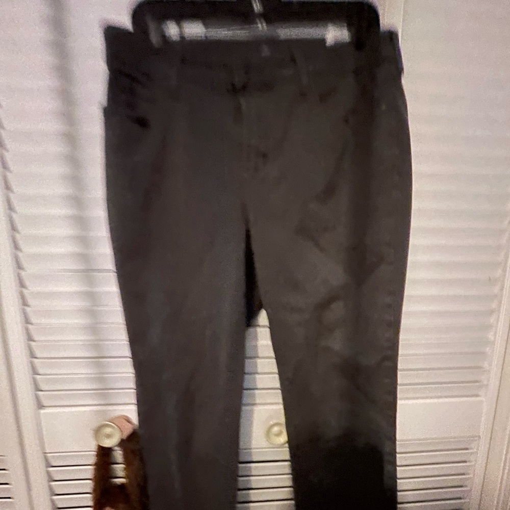 Solid Green Brown NYDJ leggings Jean size 12 with lift tuck